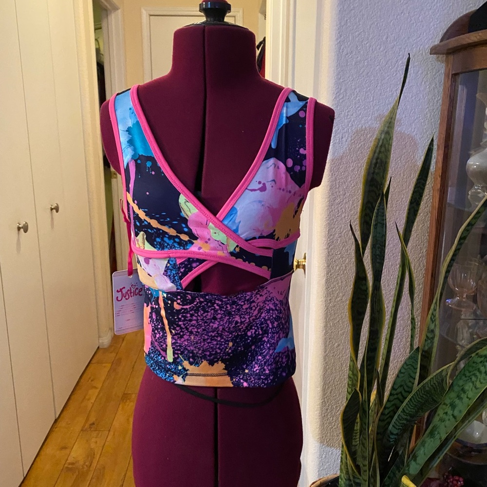 NWT Justice Swim Top/ Sports Top.